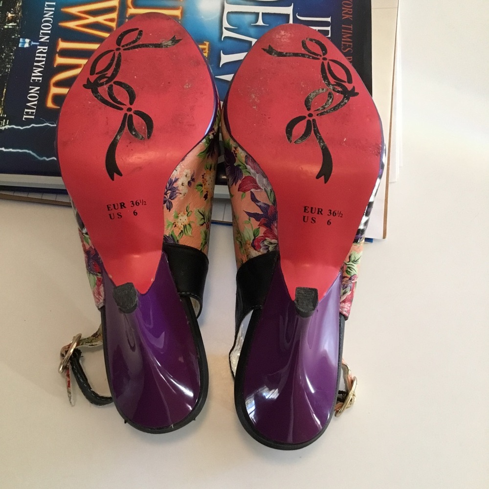 POETIC LICENSE LEATHER PEEP TOE SLING BACKS - Picture 9 of 13